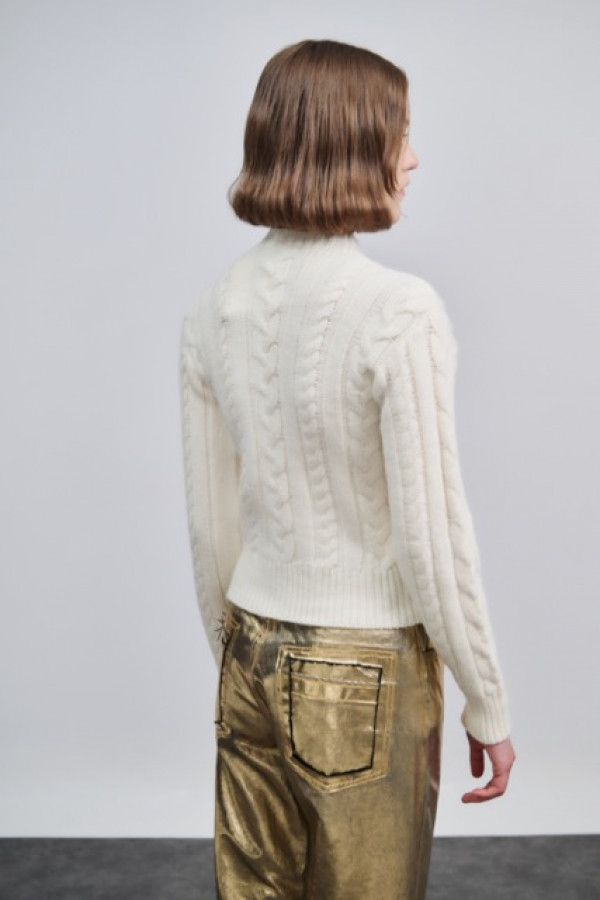 KNITTED CARDIGAN IN BEIGE